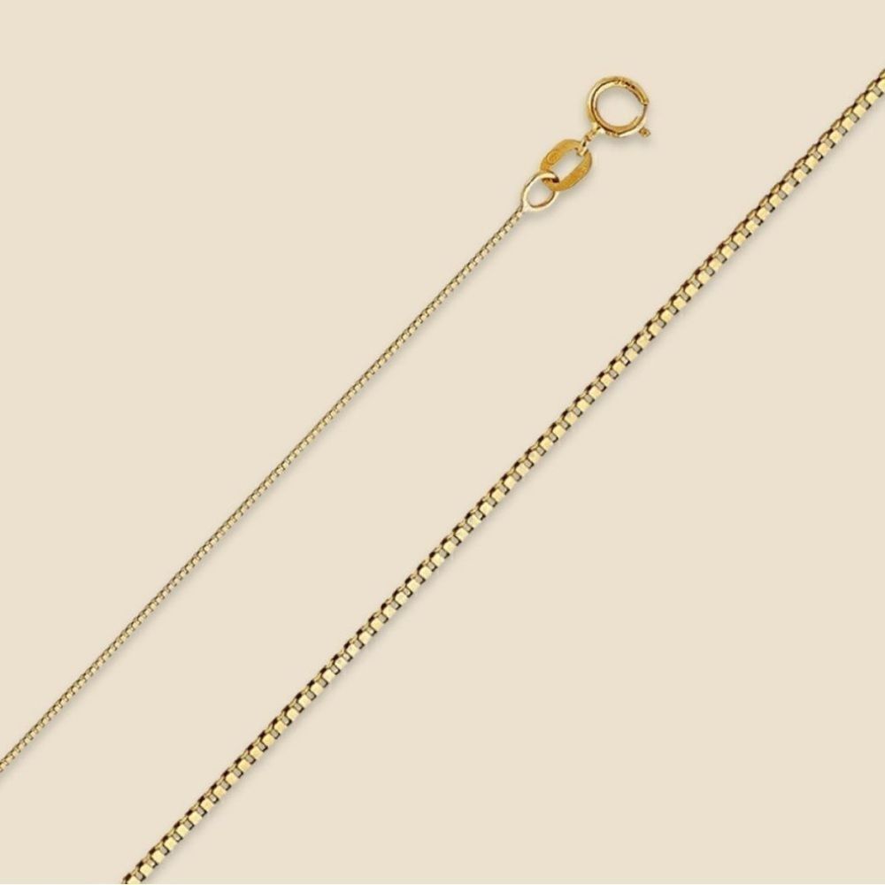 14k real gold 16” chain necklace perfect gift box chain necklace